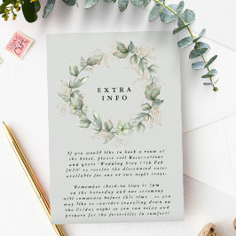 Tarjeta De Recepción Detalles de la Glass Wreath Green Sea Glass Gold E