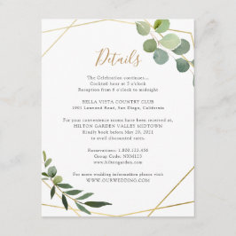 Tarjeta De Recepción Detalles de la información del eucalipto de vegeta