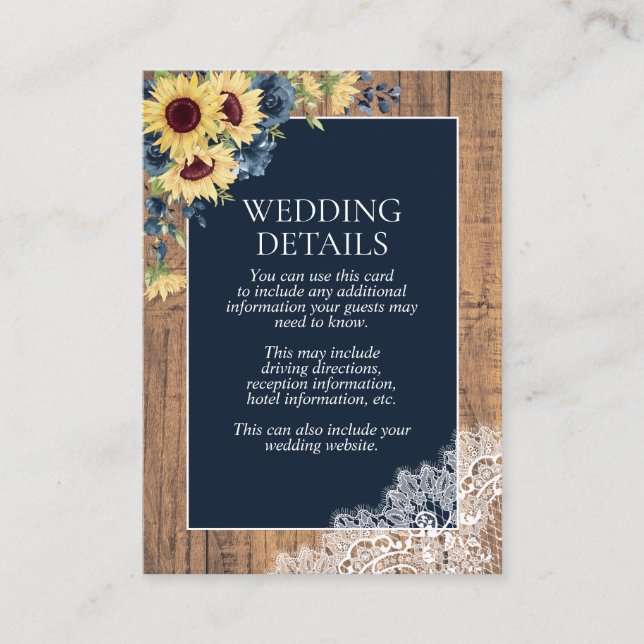 Tarjeta De Recepción Detalles de la madera de encaje botánico del giras (Anverso)