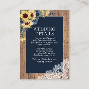 Tarjeta De Recepción Detalles de la madera de encaje botánico del giras