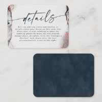 Detalles de la moderna Marina Resumen y Rosa Boda 