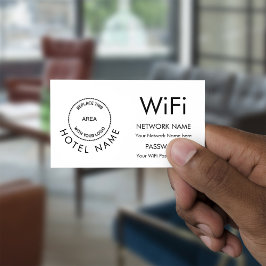 Tarjeta De Recepción Detalles de la red de contraseñas WiFi con logotip
