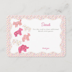 Tarjeta De Recepción Detalles de las galletas de animales con escarcha 