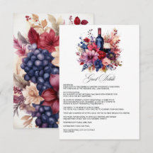 Detalles de los invitados para la cata de vinos Bu