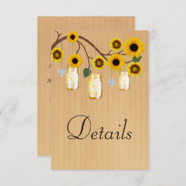 Tarjeta De Recepción Detalles de macarrones de flores amarillas rusas d