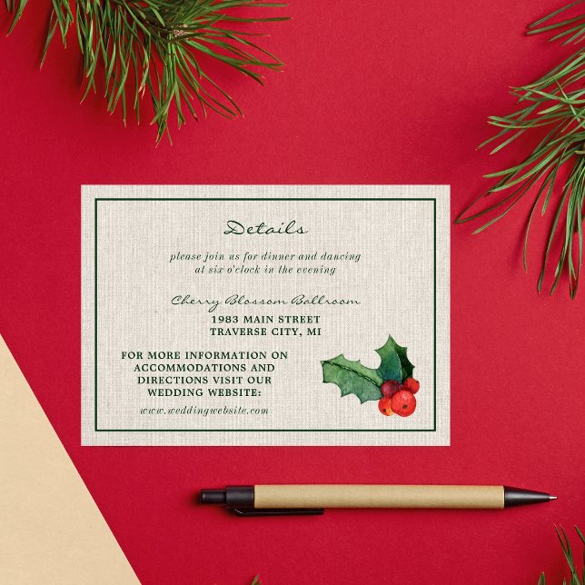Tarjeta De Recepción Detalles de Navidades de novelas de flores de époc (Subido por el creador)