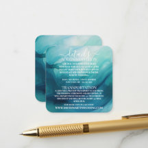 Detalles de olas de acuarela azul turquesa persona