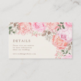 Tarjeta De Recepción Detalles de Peony