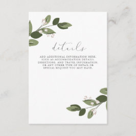 Tarjeta De Recepción Detalles de Ramilletes Sonrojados con Fondo Rosa