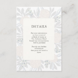 Tarjeta De Recepción Detalles de Rosas de crema