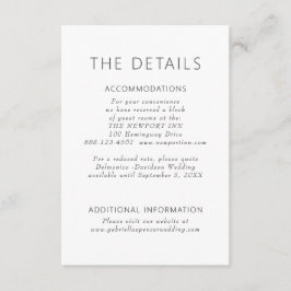 Tarjeta De Recepción Detalles de un Boda púrpura mojado moderno y senci