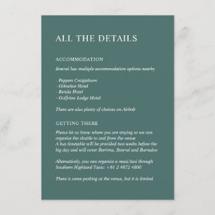 Tarjeta De Recepción Detalles de V6 Acuarela ChloeNick #466D69