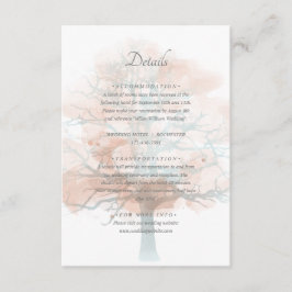 Tarjeta De Recepción Detalles del árbol Misty