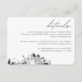 Tarjeta De Recepción Detalles del bloque de habitación del hotel Albuqu