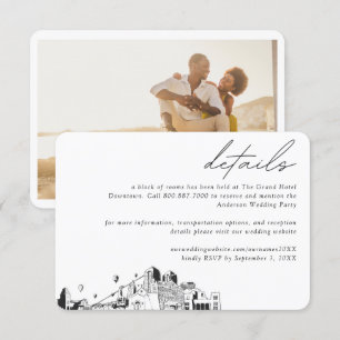 Tarjeta De Recepción Detalles del bloque de habitación del hotel Albuqu