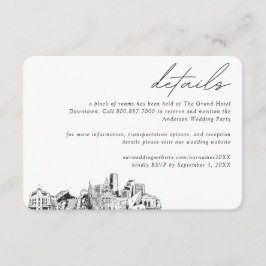 Tarjeta De Recepción Detalles del bloque de habitaciones de Denver Boda