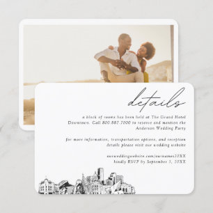 Tarjeta De Recepción Detalles del bloque de habitaciones de Denver Boda