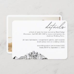 Tarjeta De Recepción Detalles del bloque de habitaciones de Memphis Bod