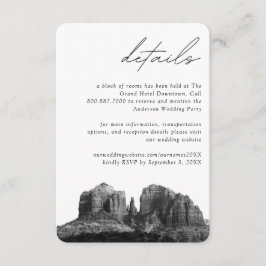 Tarjeta De Recepción Detalles del bloque de habitaciones de Sedona Boda