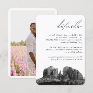Tarjeta De Recepción Detalles del bloque de habitaciones de Sedona Boda