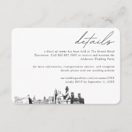 Tarjeta De Recepción Detalles del bloque de habitaciones de St Augustin