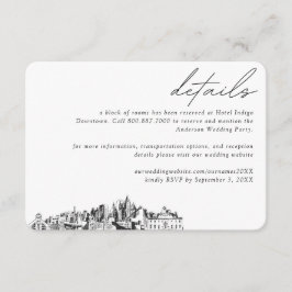 Tarjeta De Recepción Detalles del bloque de habitaciones del Atlanta Bo