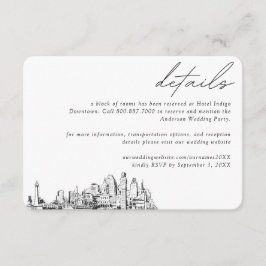 Tarjeta De Recepción Detalles del bloque de habitaciones del Baltimore 