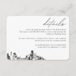 Tarjeta De Recepción Detalles del bloque de habitaciones del Boda Houst