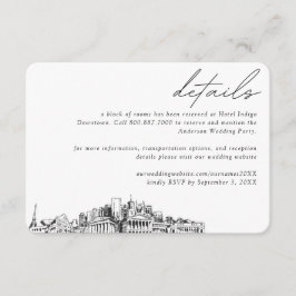 Tarjeta De Recepción Detalles del bloque de habitaciones del Boda Nashv