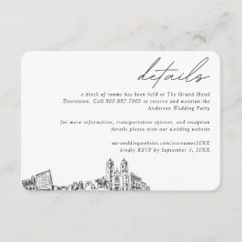 Tarjeta De Recepción Detalles del bloque de habitaciones del Boda Newar