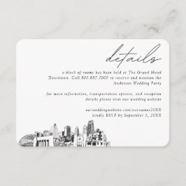 Tarjeta De Recepción Detalles del bloque de habitaciones del Boda Omaha