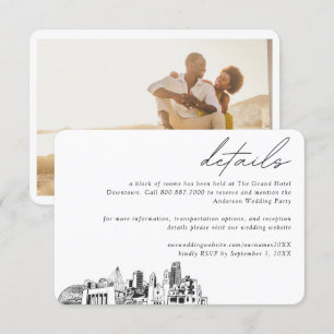 Tarjeta De Recepción Detalles del bloque de habitaciones del Boda Omaha