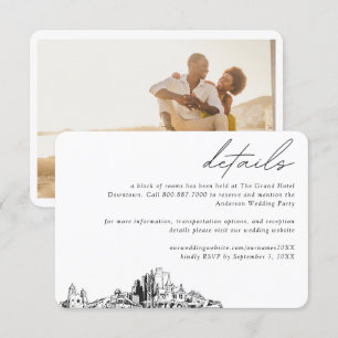 Tarjeta De Recepción Detalles del bloque de habitaciones del hotel Phoe