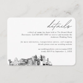 Tarjeta De Recepción Detalles del bloque de habitaciones del hotel Tucs