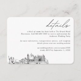 Tarjeta De Recepción Detalles del bloque de habitaciones del hotel Virg