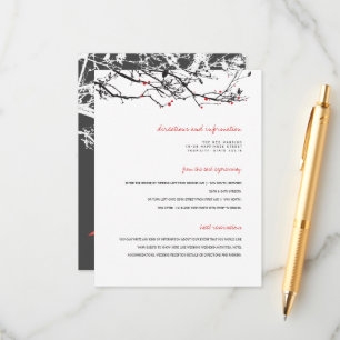 Tarjeta De Recepción Detalles del Boda asiático con papel de origami co