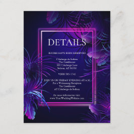 Tarjeta De Recepción DETALLES DEL boda | Asombroso Enco de Foliage de N