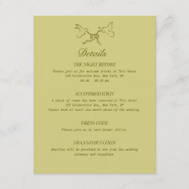 Tarjeta De Recepción Detalles del boda Aves ilustradas