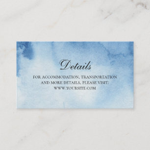 Tarjeta De Recepción Detalles del boda azul. Información. Moderador acu