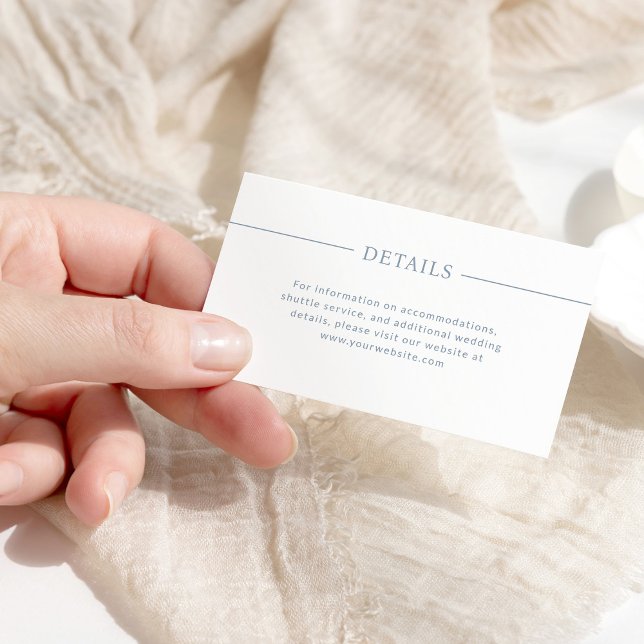 Tarjeta De Recepción Detalles del Boda blanco y azul turbulento de líne (Subido por el creador)