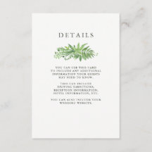 Detalles del Boda Botánico Verde de Luxe Leaves