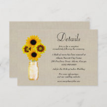 Detalles del Boda Burlap Yellow Floral Mason Jar