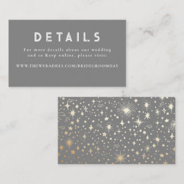 Tarjeta De Recepción Detalles del Boda celeste de las estrellas del Rel