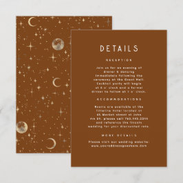 Tarjeta De Recepción Detalles del Boda Celestial de Noche Starry