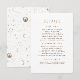 Tarjeta De Recepción Detalles del Boda Celestial de Noche Starry