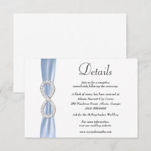Tarjeta De Recepción Detalles del Boda con infinito de diamante de cint
