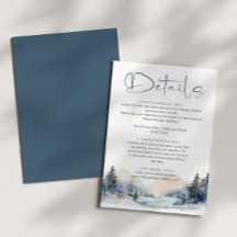 Detalles del Boda de Bosques de Invierno de Woodla