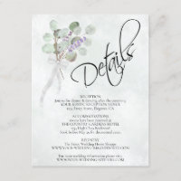 Detalles del Boda de Bouquet Eucalyptus y Lavender