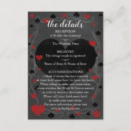 Tarjeta De Recepción Detalles del Boda de Casino Las Vegas