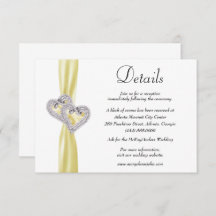 Detalles del Boda de cinta amarilla Diamond Hearts